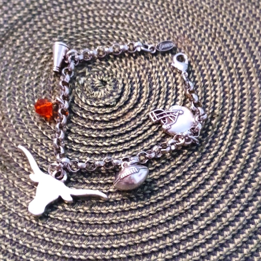Longhorn charm bracelet